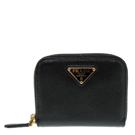 prada prada saffiano leather triangle zip around wallet|prada small saffiano leather wallet.